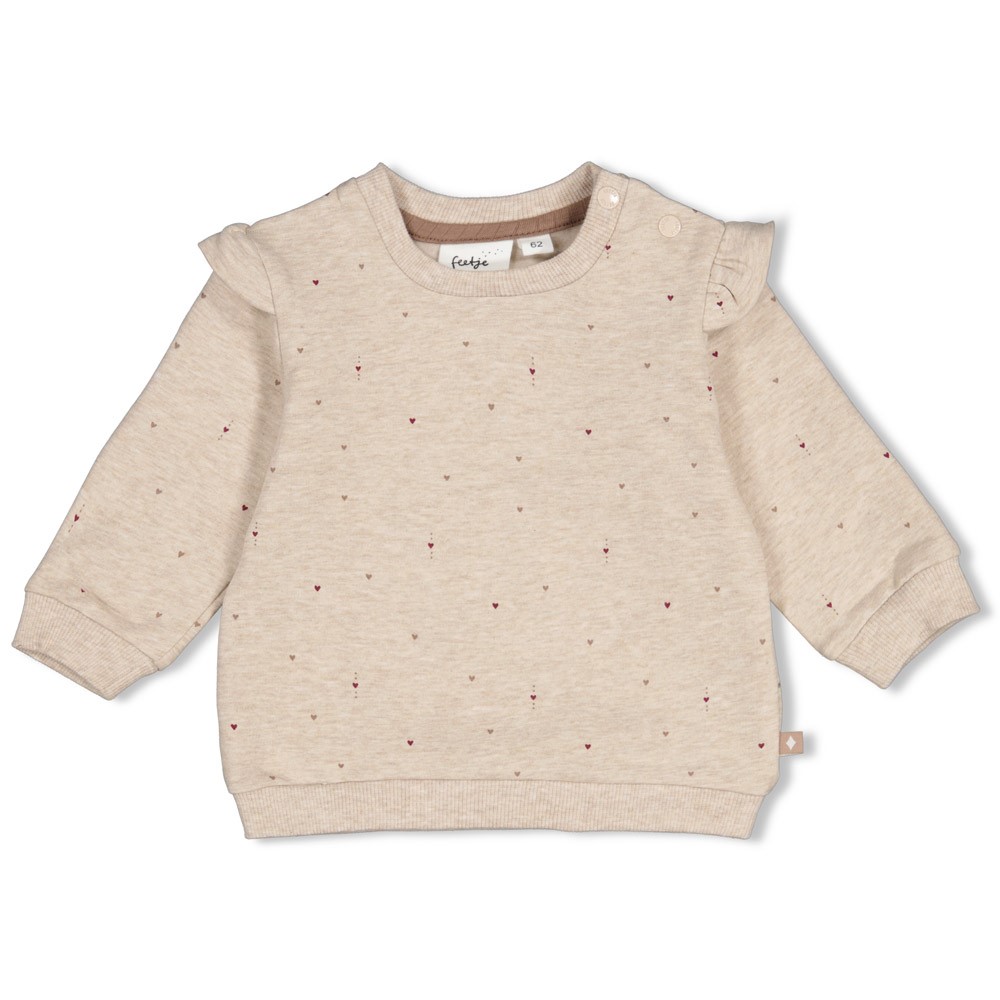 Feetje | Sweater Girls My Little Love Taupe Melange