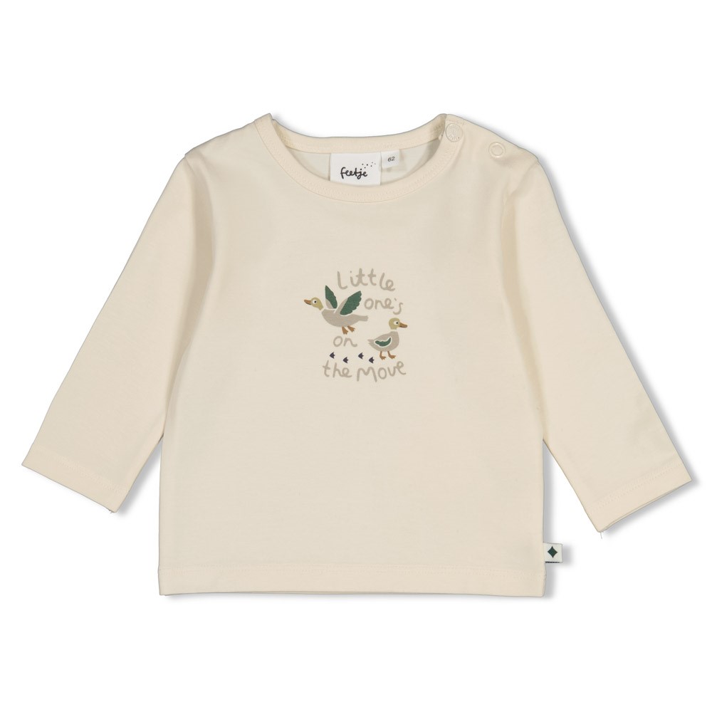 Feetje | T-shirt Boys Wiggle and Waddle Longsleeve Off White