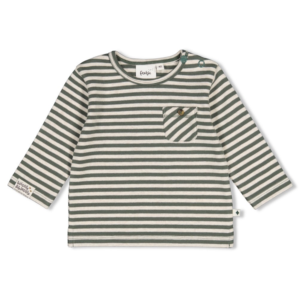 Feetje | T-shirt Boys Wiggle and Waddle Longsleeve Groen