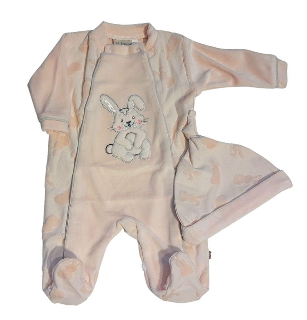 Picco Mini | Pyjama/Muts Konijn Peach Blush 2-delig