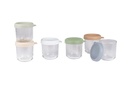 Beaba | Bewaarpotje Natural Mix Glas/Siliconen 250ml 6-pack