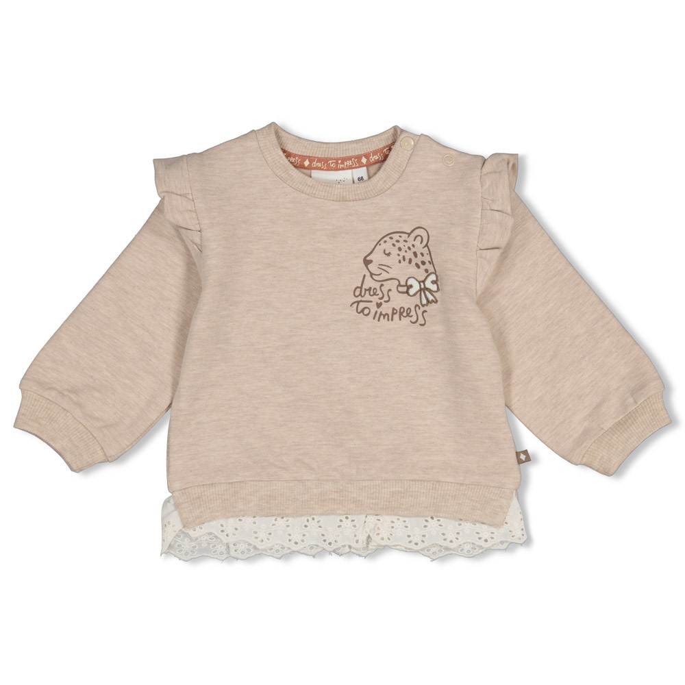 Feetje | Sweater Girls Dress to Impress Taupe Melange