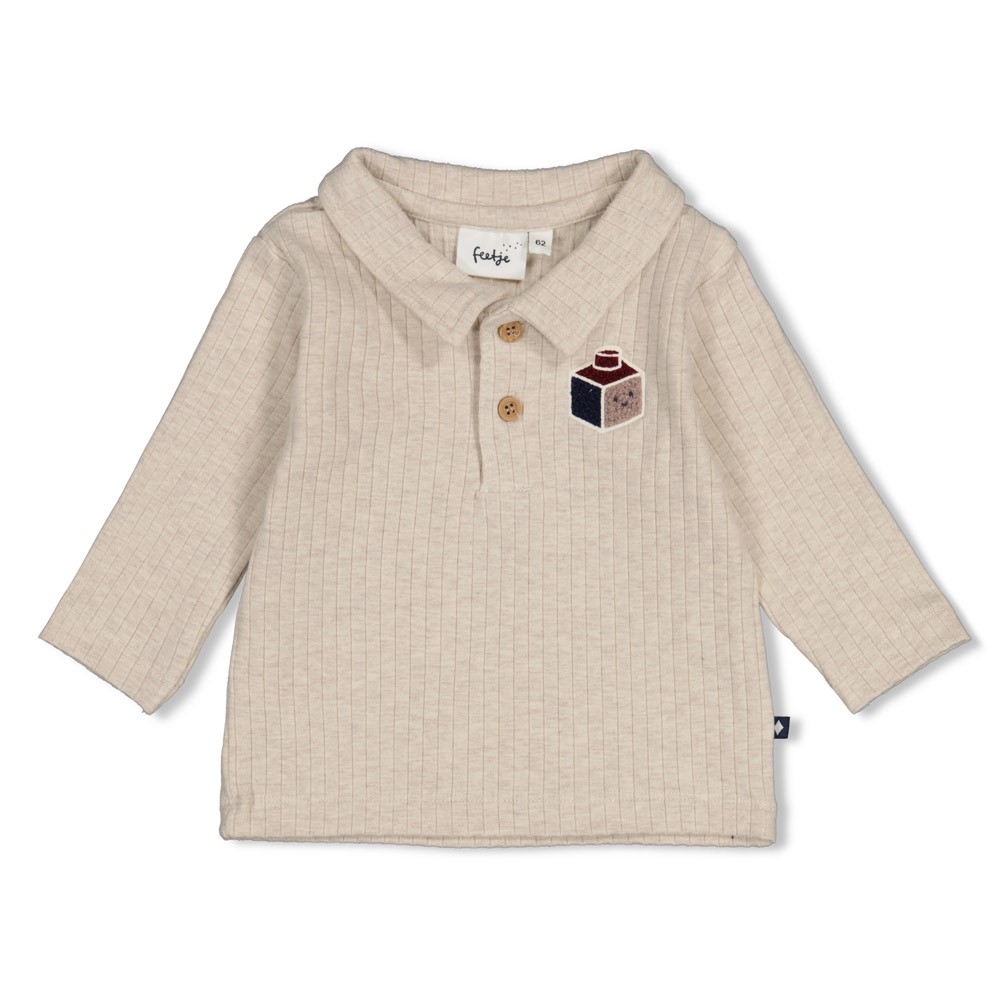 Feetje | T-shirt Boys Built for Fun Longsleeve Off White Melange