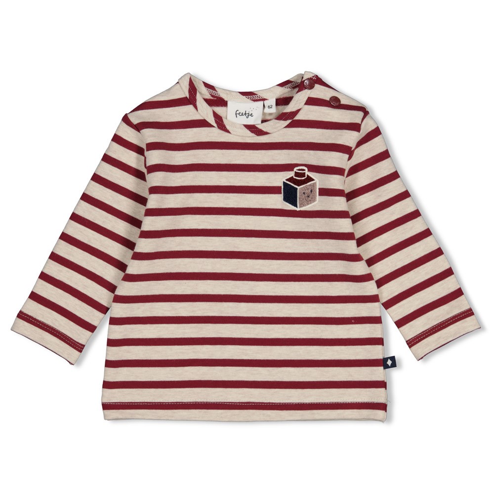 Feetje | T-shirt Boys Built for Fun Longsleeve Bordeaux