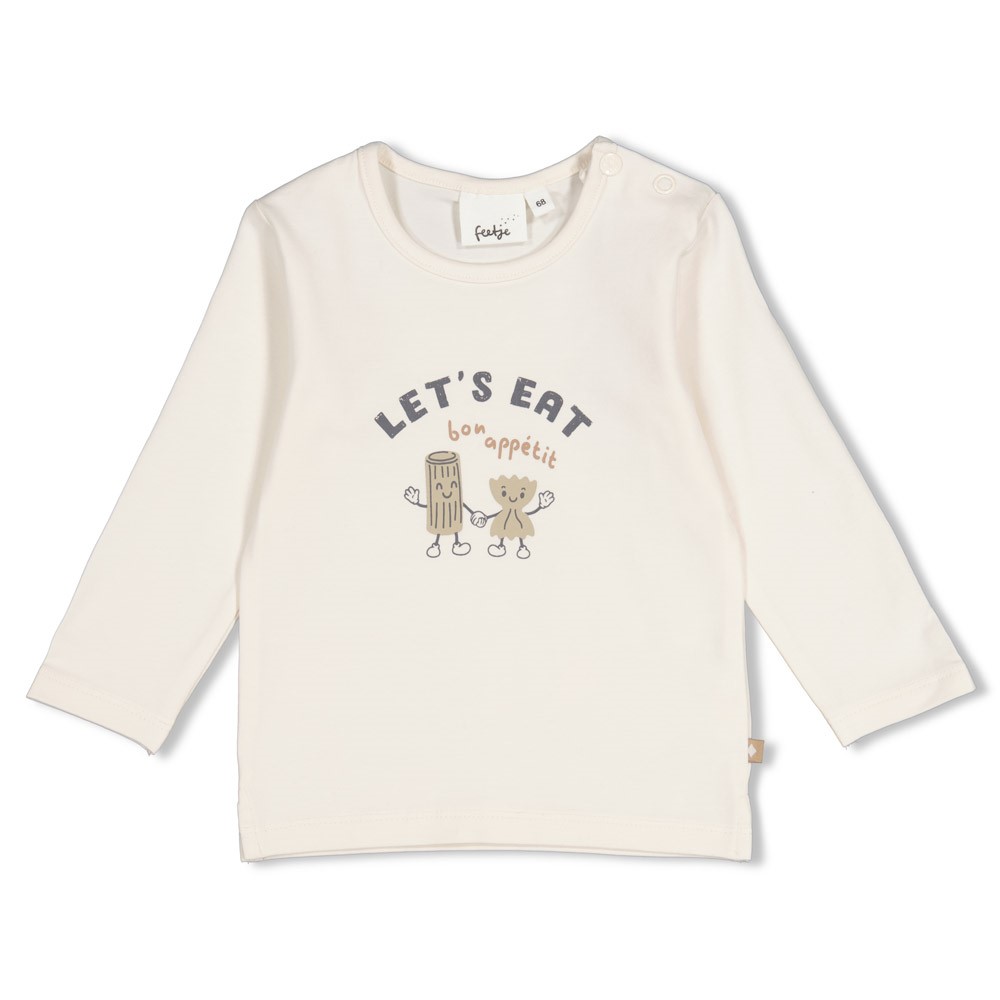 Feetje | T-shirt Boys Pasta Party Longsleeve Off White 