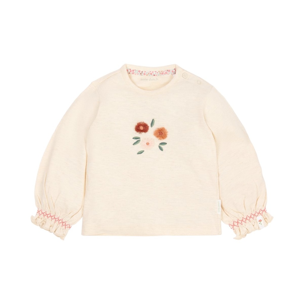 Little Dutch | T-shirt Girls Safari Friends Longsleeve Vanilla