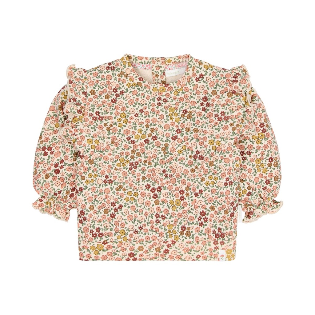 Little Dutch | Sweater Girls Safari Friends Flowers Pastel Rose