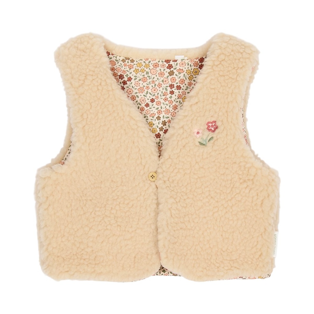 Little Dutch | Gilet Girls Safari Friends Vanilla