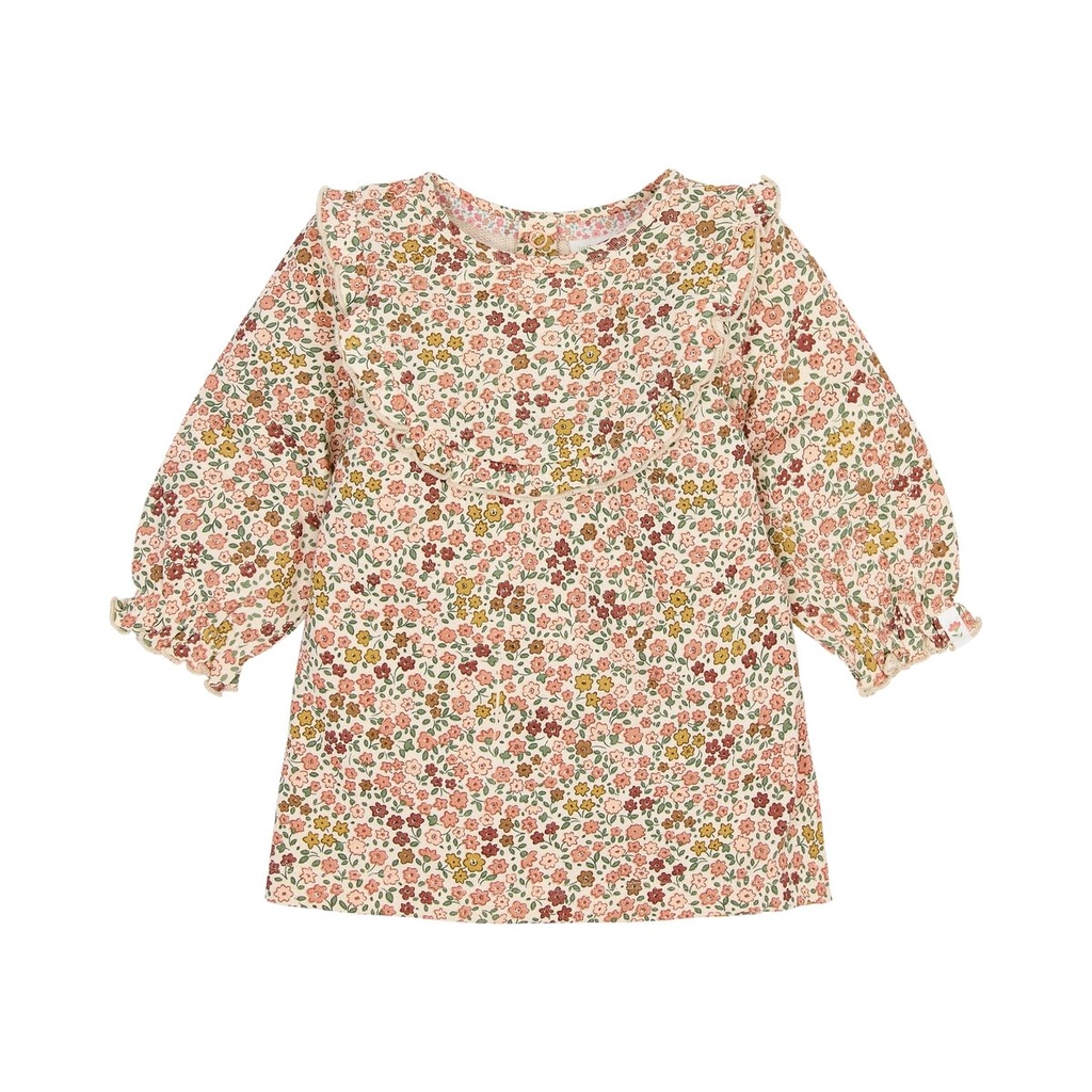 Little Dutch | Jurk Girls Safari Friends Flowers Pastel Rose