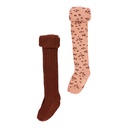 Little Dutch | Broekkous Girls Safari Friends Roze 2-pack