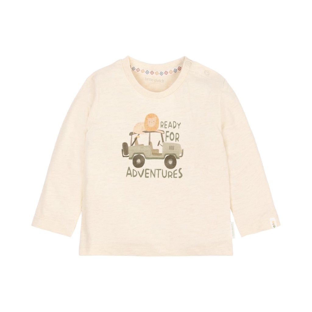 Little Dutch | T-shirt Boys Safari Friends Longsleeve Vanilla