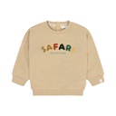 Little Dutch | Sweater Boys Safari Friends Warm Taupe