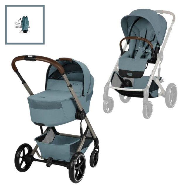 Cybex | Wandelwagen Balios S Lux incl. Foldable Carry Cot Stormy Blue/Taupe