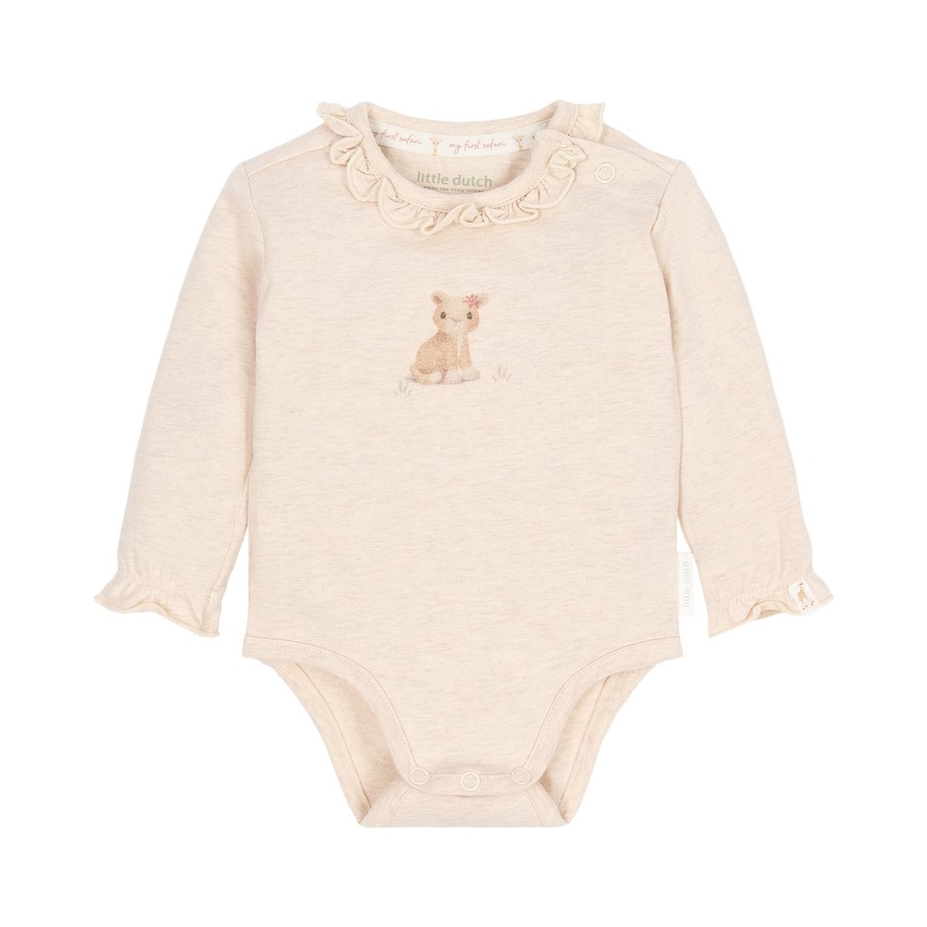 Little Dutch | Body Uni Safari Friends Overslag Longsleeve Vanilla