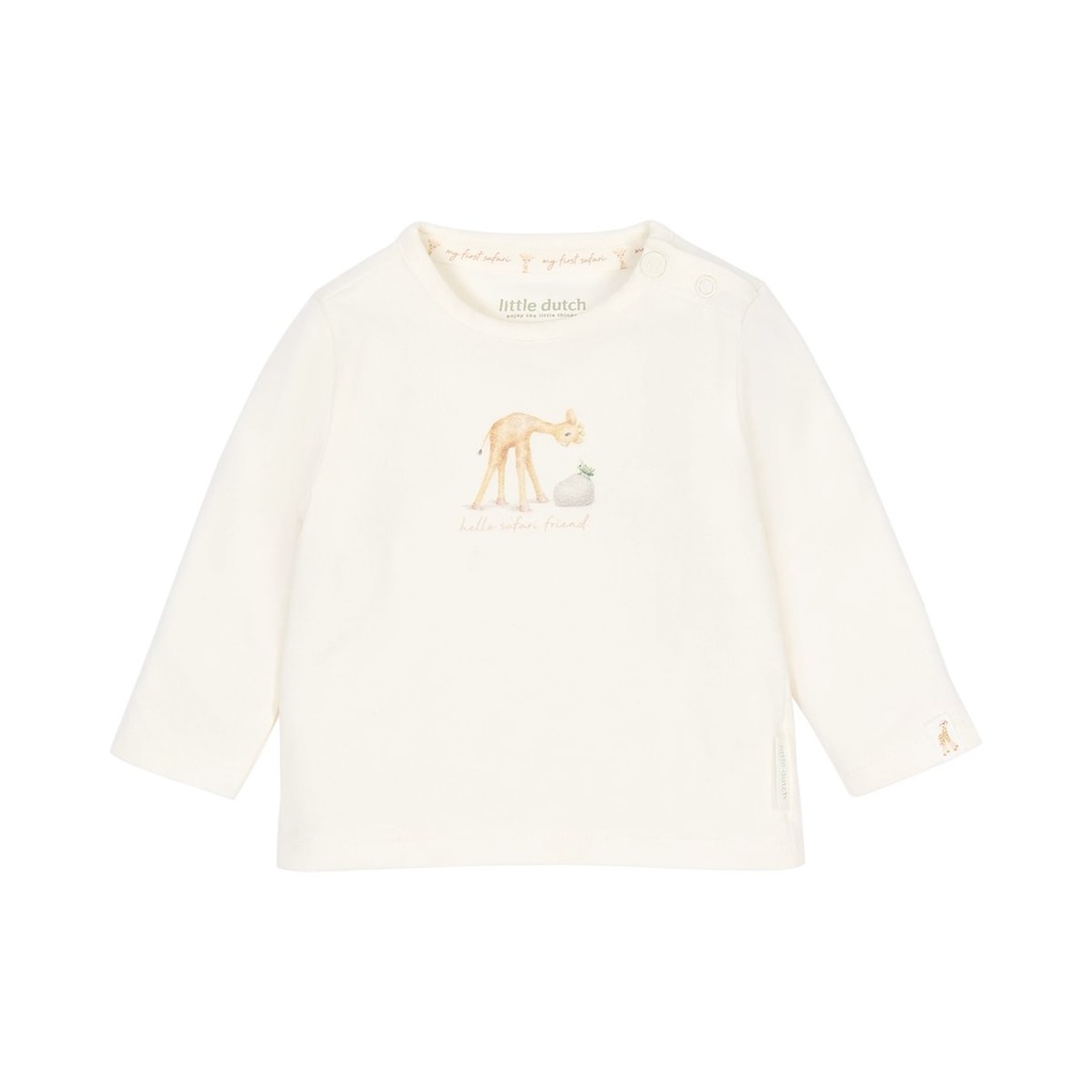 Little Dutch | T-shirt Uni Safari Friends Longsleeve Creme
