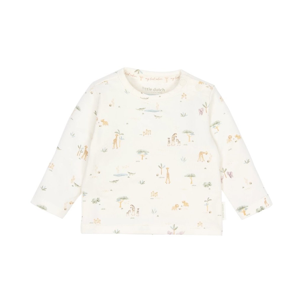 Little Dutch | T-shirt Uni Safari Friends Longsleeve Creme