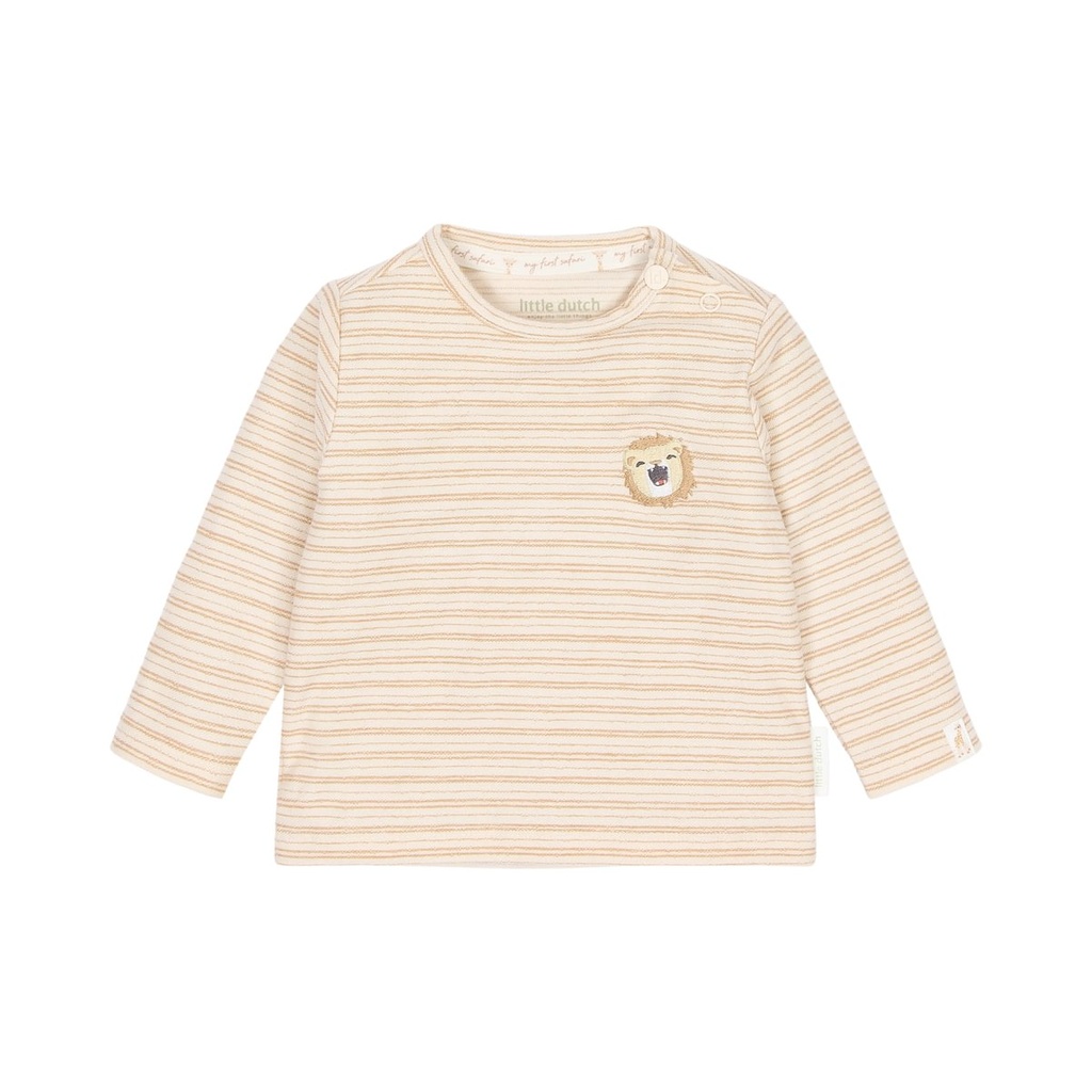 Little Dutch | T-shirt Uni Safari Friends Longsleeve Stripes Soft Tan