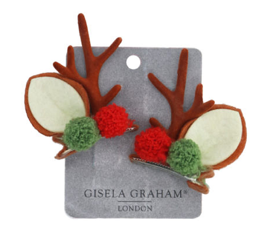Gisela Graham | Haarspeld Antler/Pom Pom 2-pack        