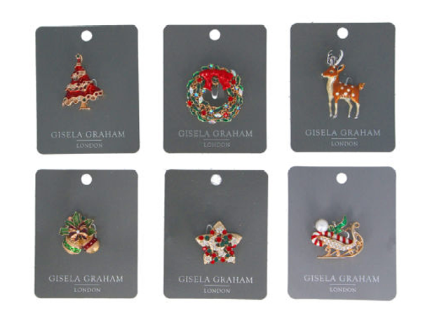 Gisela Graham | Haarspeld Christmas Character 2-pack Assortiment 