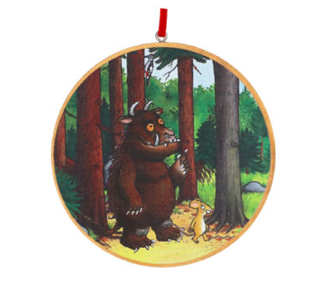 Gisela Graham | Hangfiguur Gruffalo & Mouse Wood Disc 10cm   