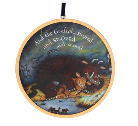 Gisela Graham | Hangfiguur Gruffalo & Gruffalo's Child Wood Disc 10cm   