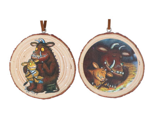 Gisela Graham | Hangfiguur Baby's 1st Xmas' Log  Gruffalo & Child Wood   