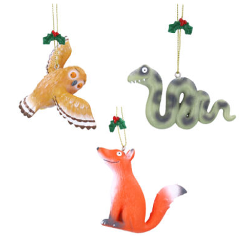  Gisela Graham | Hangfiguur Gruffalo Owl/Snake/Fox Resin Assortiment