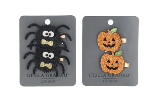 Gisela Graham | Haarspeld Halloween Pompoen/Spin Assortiment