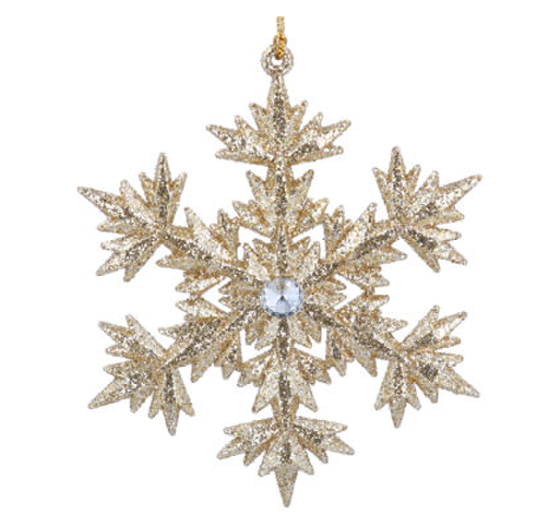 Gisela Graham | Hangfiguur 6-Point Snowflake Acrylic Gold