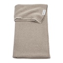 Meyco | Deken Stripe Dark Gebreid Taupe/Natural  Bruin/Ecru 100x150cm