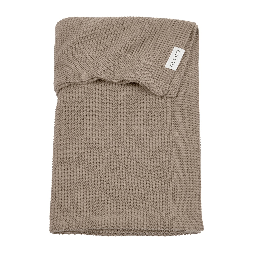 Meyco | Deken Mini Relief Dark Taupe Bruin 100x150cm