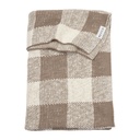 Meyco | Deken Block Gebreid Dark Taupe Bruin/Ecru 75x100cm