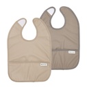 Meyco | Slabbetje met Kruimelvanger Dark Taupe/Taupe Bruin 2-pack