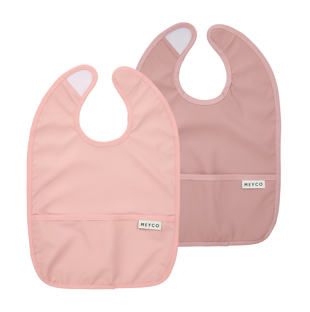 Meyco | Slabbetje met Kruimelvanger Purple Pink/Soft Rose Paars/Roze 2-pack