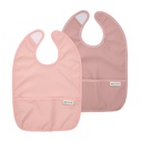 Meyco | Slabbetje met Kruimelvanger Purple Pink/Soft Rose Paars/Roze 2-pack