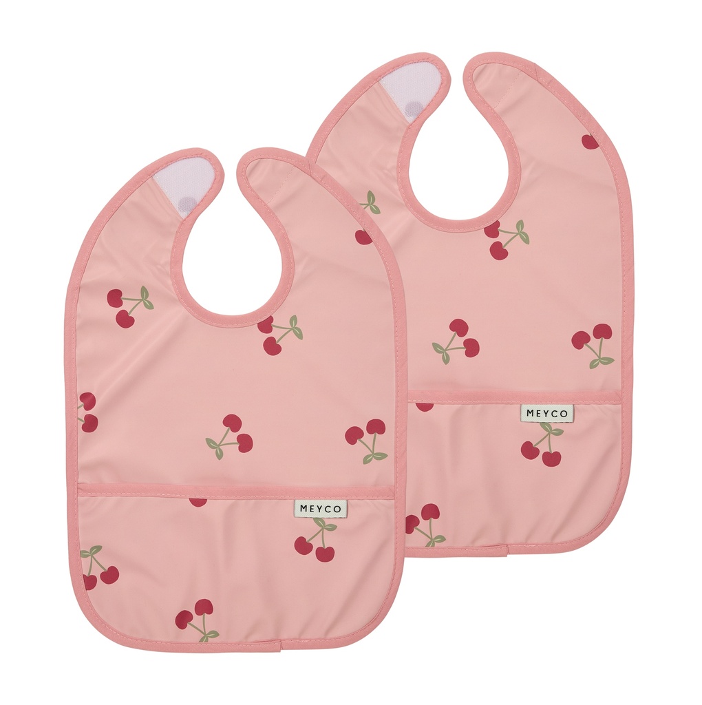 Meyco | Slabbetje met Kruimelvanger Cherry Soft Rose Roze 2-pack