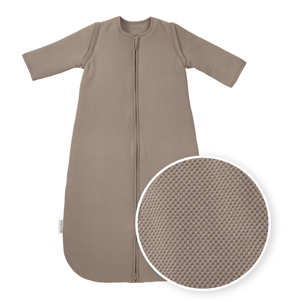 Meyco | Slaapzak Studio Classic Met Afritsbare Mouwen Dark Taupe Bruin 70cm