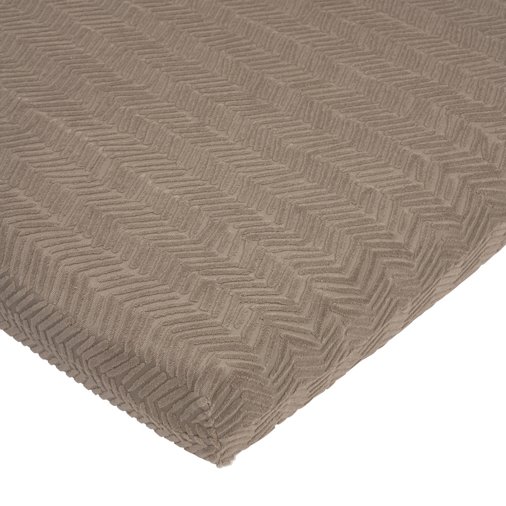 Meyco | Hoeslaken Jacquard Chevron Deluxe Dark Taupe Bruin 75x95cm