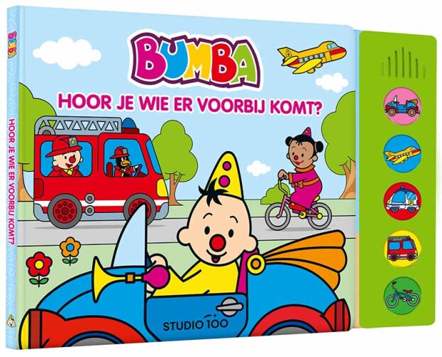 Bumba | Boek "Hoor je wie voorbij komt?" Geluidenboek
