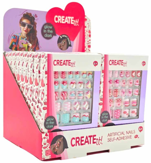 Create It! | Make-up Kunstnagels Glow in the Dark Zelfklevend Assortiment