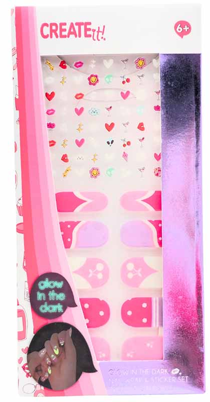 Create It! | Make-up Nail Sticker Set Glow in the Dark