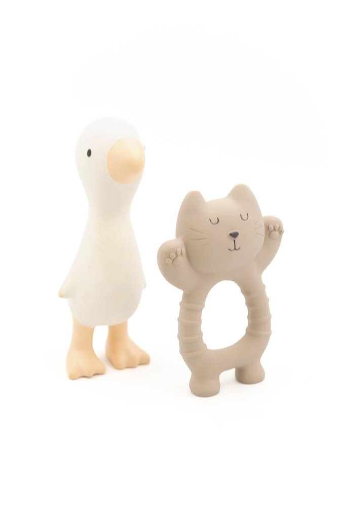 Bamboom | Bijtring Set Sand/Off White Zand/Ecru 2-delig