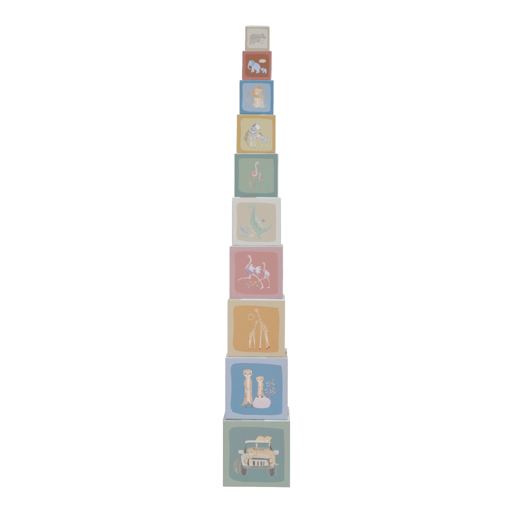 Little Dutch | Stapelpyramide Safari Friends Stapeltoren Hout