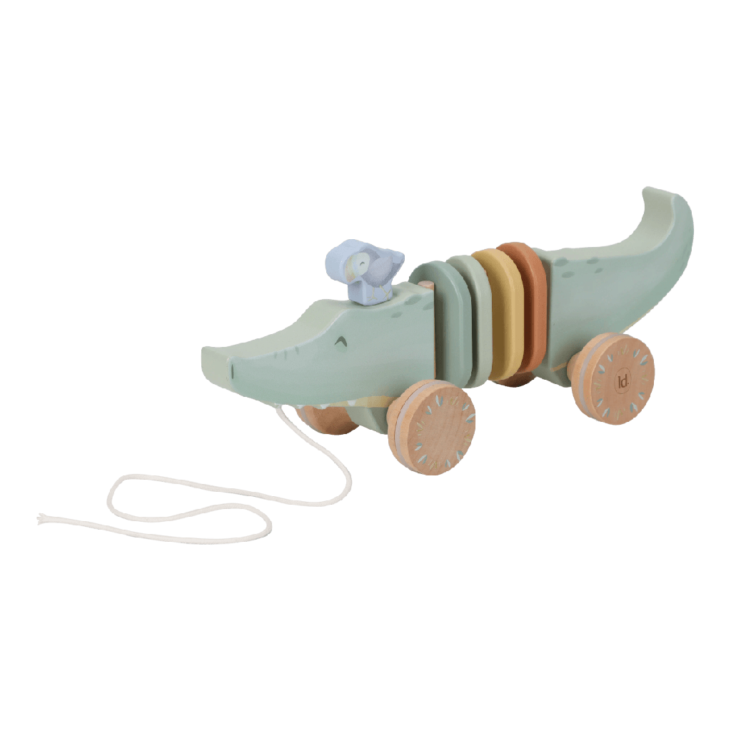 Little Dutch | Trekfiguur Safari Friends Krokodil Hout