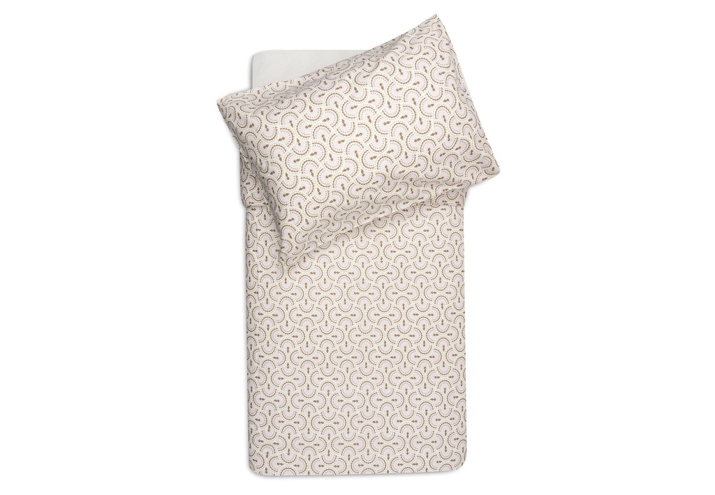 Jollein | Donsovertrek + Sloop Soft Plumes Ecru/Bruin 100x140cm 