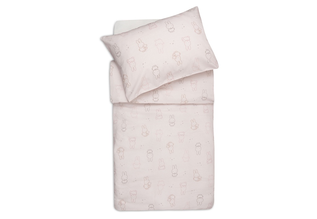 Jollein | Donsovertrek + Sloop Miffy Moments Silk Rose Roze 100x140cm 