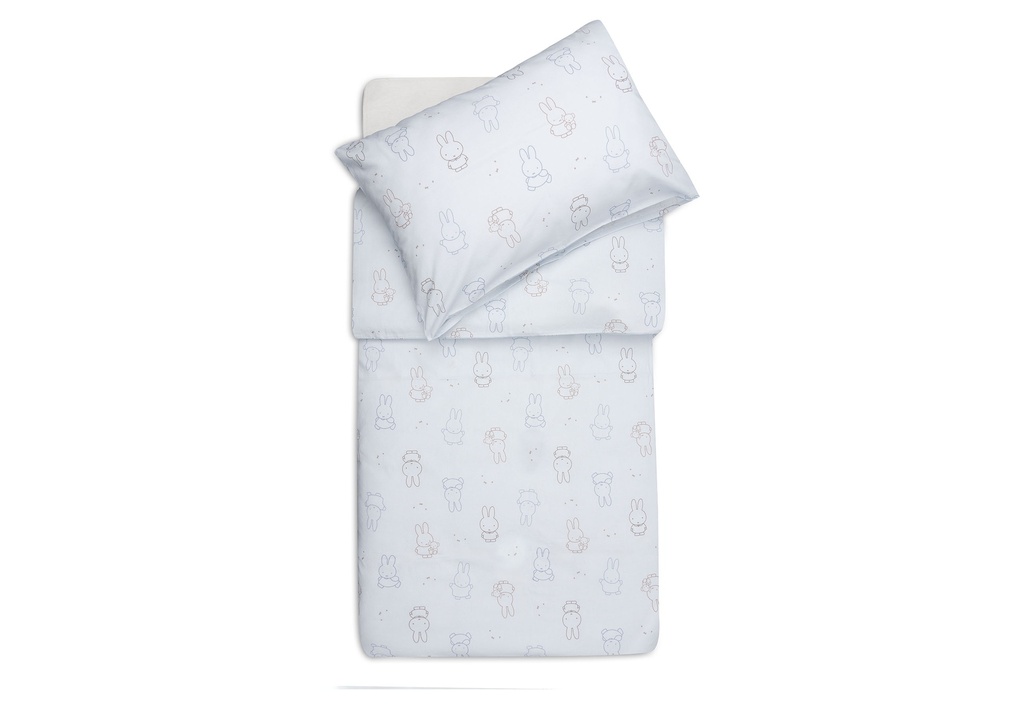 Jollein | Donsovertrek + Sloop Miffy Moments Cloudy Blue Blauw 100x140cm 