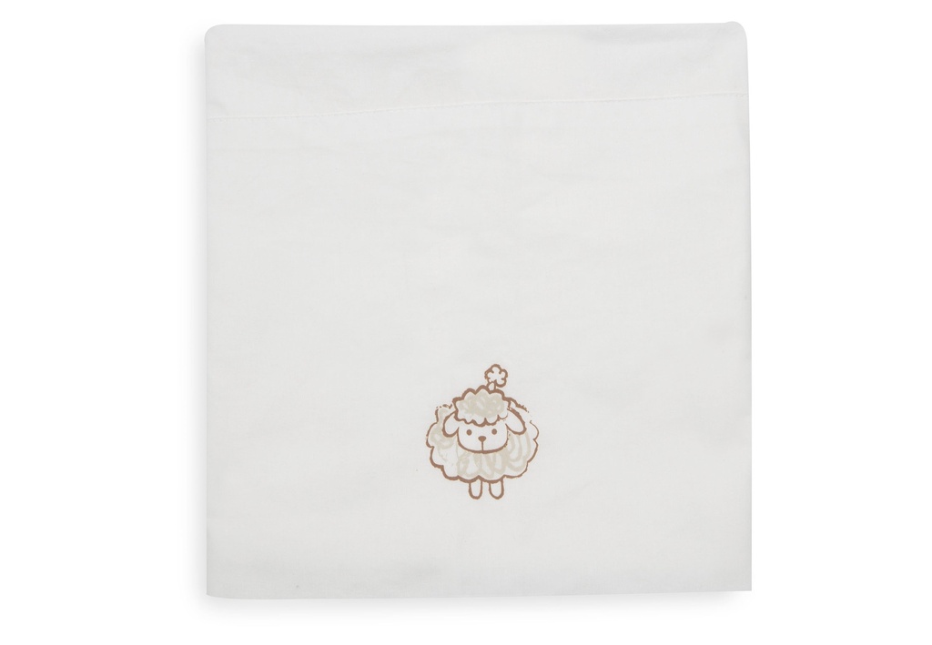 Jollein | Laken Wieg Woolly Wit 75x100cm 