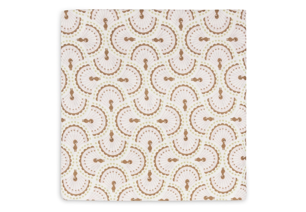 Jollein | Laken Ledikant Soft Plumes Ecru/Bruin 120x150cm 