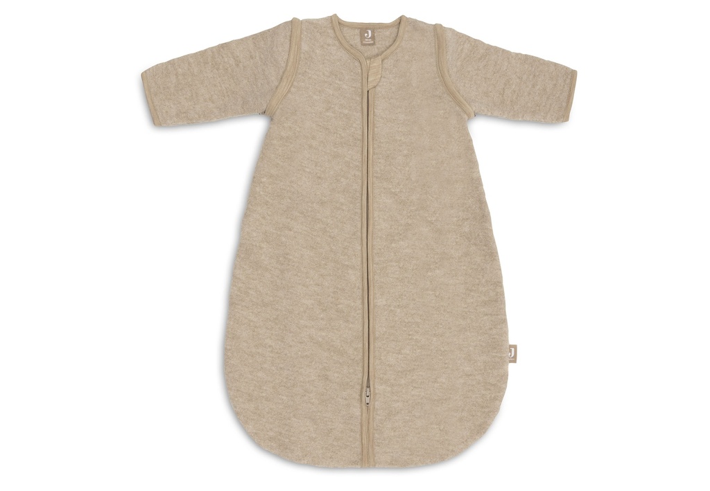 Jollein | Slaapzak Merino Wol Felted Natural met Afritsbare Mouwen Bruin 60cm 